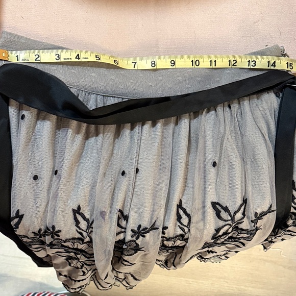 Darling Layered Black and Gray Floral Skirt - Picture 12 of 12